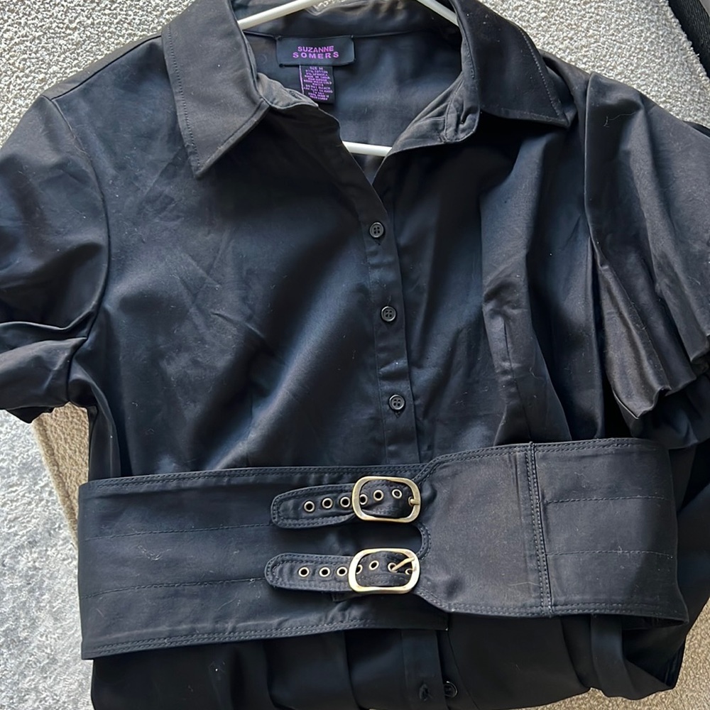 Button down flare dress with 2 pockets